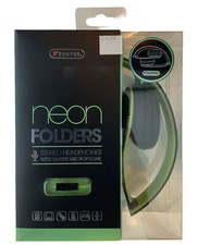 NEW Sentry Neon Folding Headphones w/In-Line Microphones Green/Black