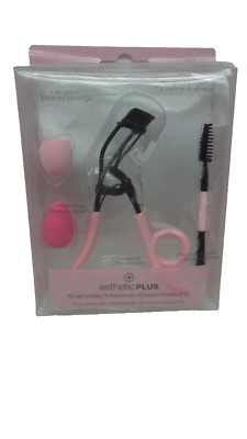 Esthetic Plus Everyday Essentials Makeup Kit Curler blending sponge spoolie READ