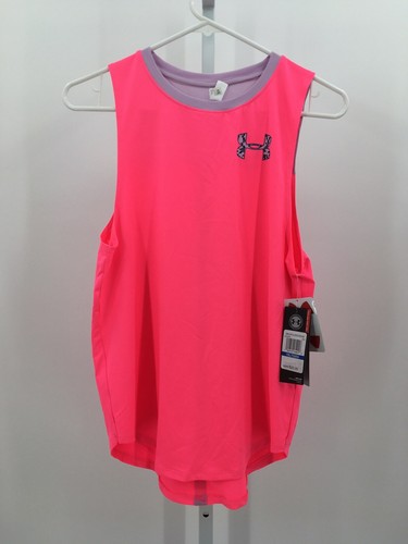 Under Armour UA Girls' HeatGear Tank Top Pink Purple YXL XL NWT 3-AD2