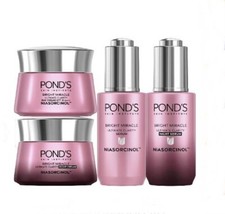 Set Pond's Bright Miracle serum  clear facial cream, day spf30  night brighten