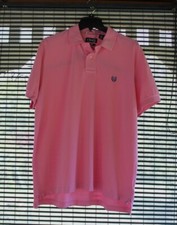 Men's Chaps Size Large Shirt Golf Dress Short Sleeve Stretch Casual Polo 