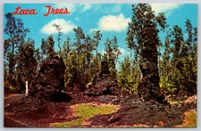 Postcard Lava Trees & Molds Stone Trees Kapaho Puna, HI F18