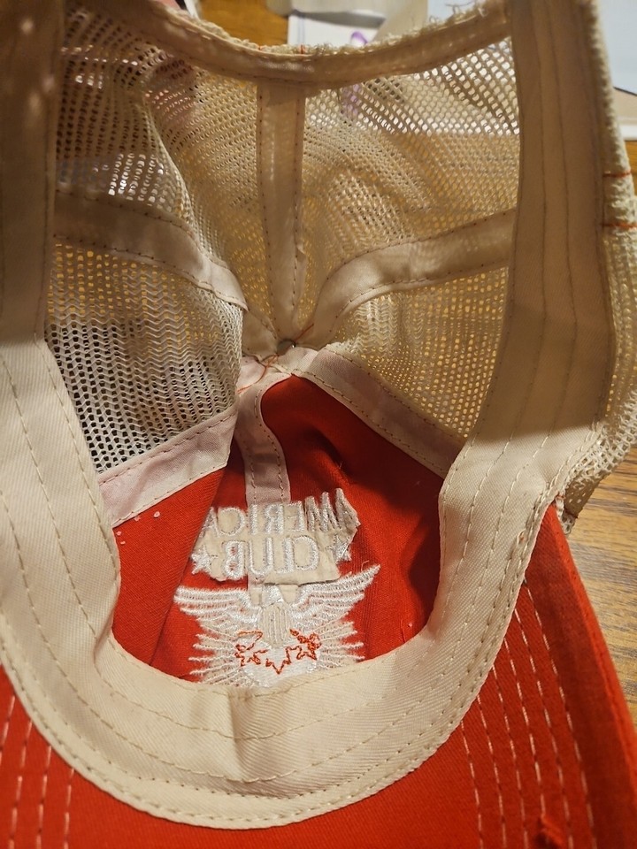 American Club Pipe Tobacco Red Snapback Baseball Cap Hat Trucker Mesh