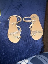 Women  s Strappy Pearl Sandals