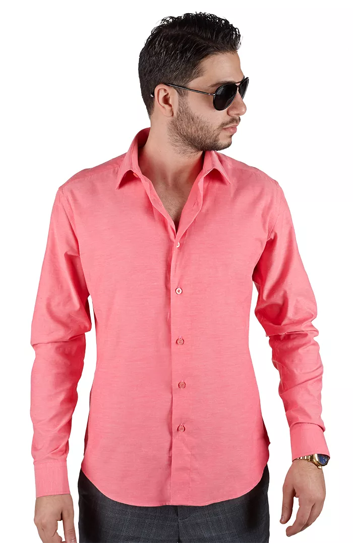 Mens coral shirt deals