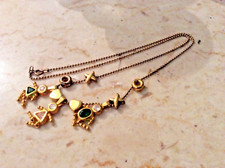 Sterling Silver Gold Vermeil Birthstone Baby Charm Necklace