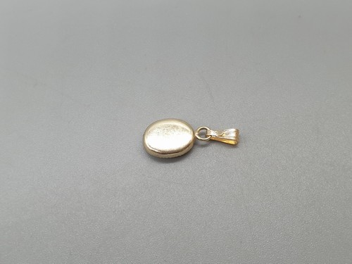 9ct Gold Blue Green Australian Opal Triplet Pendant Natural 9K Clip Bail 8x6mm - Picture 4 of 7