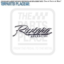1973-74 Buick Riviera Trunk Emblem Chrome Black - Gm 9626819 1973-74 Buick Riviera Trunk Emblem Chrome Black - Gm 9626819