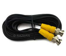 NEW 25 ft Mini Coax Cable 75 Ohm BNC Male Plugs for Video CCTV Security Cameras