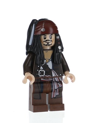 Lego Captain Jack Sparrow with Jacket 4184 Pirates of the Caribbean  Minifigure