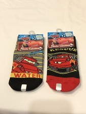 2 Pairs - Toddler Socks Disney Pixar Cars Fire Rescue Squad Mater Size 4-6