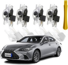 4pcs Car Door Lights Logo Projector,HD LED Car Welcome Projector Lights Compatib