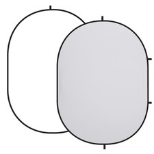 5x6.5ft 1.5x2m Collapsible Backdrop White Grey Twist Flex Folding Pop up Bac...