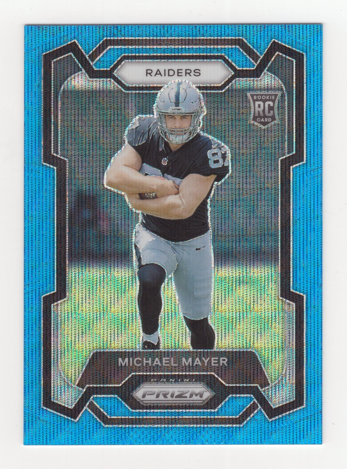 2023 Panini Prizm Michael Mayer #361 Blue Wave 187/199 RC Raiders