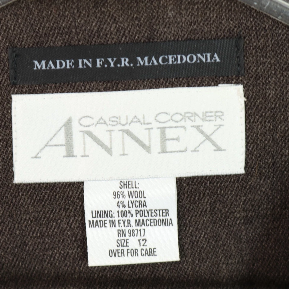 De Colección CASUAL CORNER Pantalón Traje 12 Blazer 10 Pantalones Mezcla Lana Cacao Foto 4 de 4