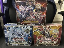 Yugioh Booster Boxen x 3 Sealed - Dawn of Majesty, Blazing Vortex, Ancient Guardian