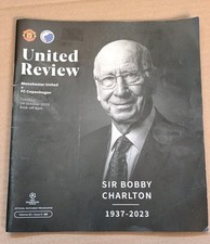 Sir Bobby Charlton tribute match programme 2023 Manchester United v FC Kobenhavn