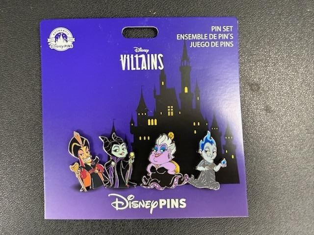 Disney Parks Exclusive Trading Pin Set Of 4 Villains Jafar Hades Ursula New