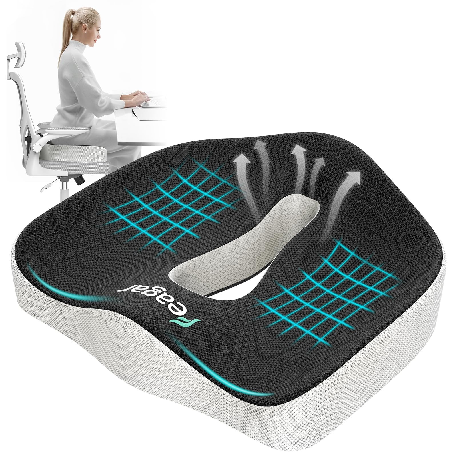 ОФИСНЫЕ СТУЛЬЯ FEAGAR X С БОЛЬШИМИ ПОДУШКАМИ ДЛЯ СИДЕНИЙ ИЗ ПЕНЫ С ЭФФЕКТОМ ПАМЯТИ ПИСЬМЕННЫЙ СТОЛ C-16P - СЕРЫЙ 7190₽