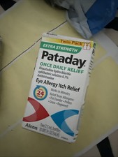 Pataday Extra Strength Eye Drops Twin Pack Once Daily Allergy Relief Exp 2/27