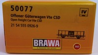 Brawa 50077 H0 Offener GüTerwagen Vte 21 54 555 0926-9 Ep. IV CSD