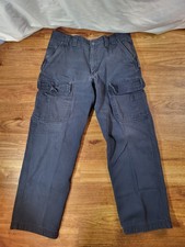 Duluth Trading Co. Mens Navy Utility Flex Fire Hose Relaxed Fit Work Pants 36x32