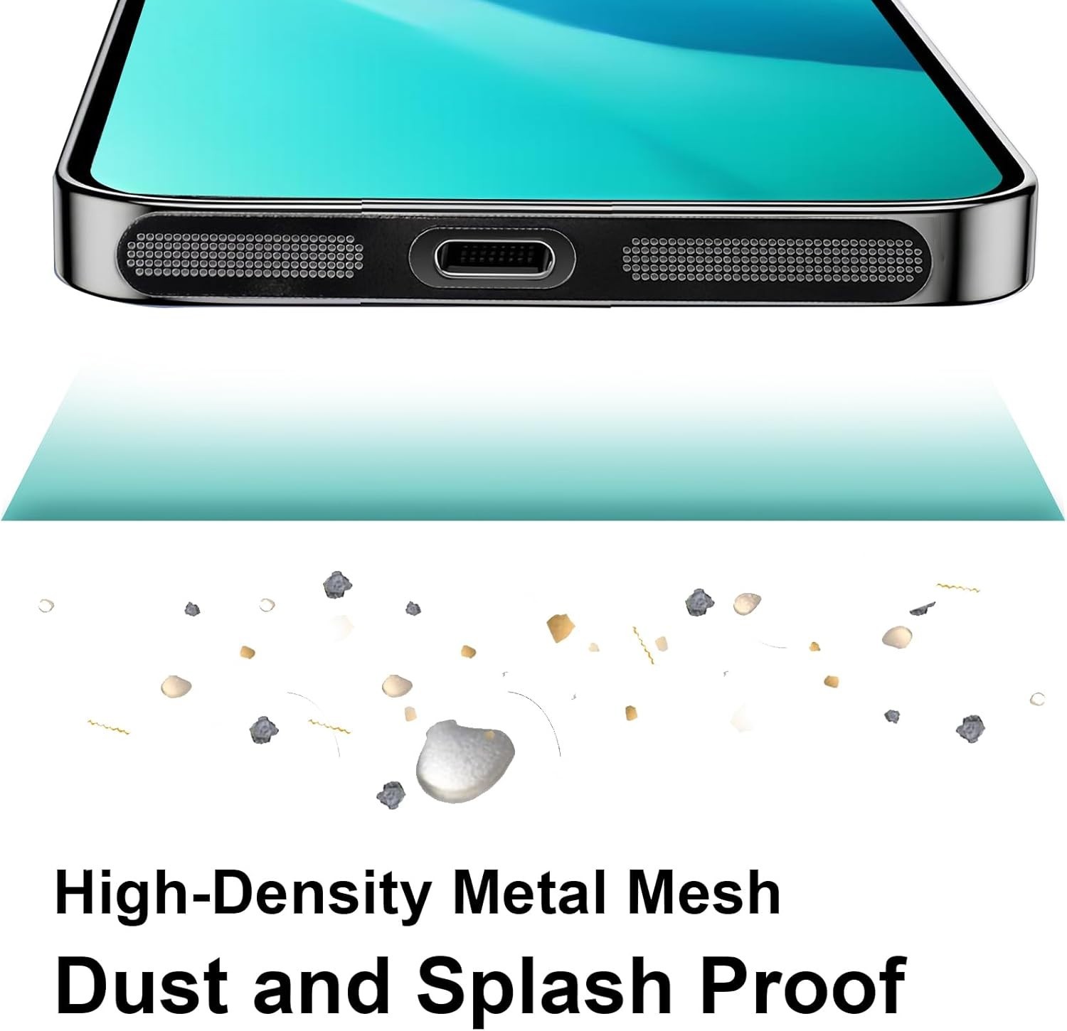 5PACK Speaker Dust Cover for iPhone 16, USB C Dust Plug Type C Port