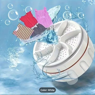 #ad Portable Turbine Washer Motor USB Compact White Travel Dorm Camping $18.94