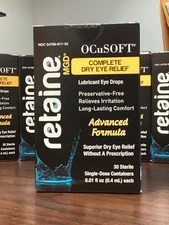 OCUSOFT RETAINE MGD - COMPLETE DRY EYE RELIEF 30 SINGLE DOSES, FREE GIFT OPTASE