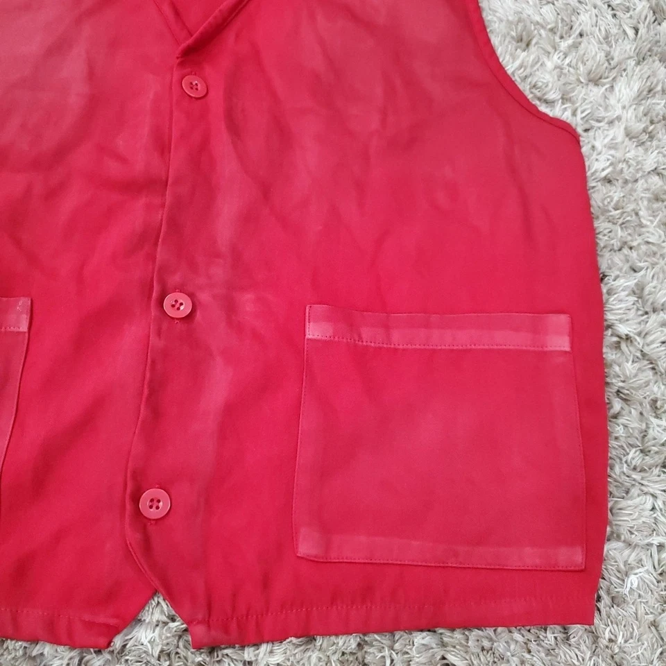 Target Red Vest Size Large Two Pockets Employee Work Unisex Uniform - Image 4 of 4