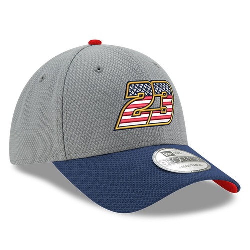 Men's New Era  Gray/Navy Bubba Wallace Salute 9FORTY Adjustable Hat - Picture 3 of 4