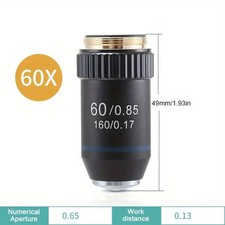 195 Achromatic Objective Lens 60X Spring-loaded RMS 20.2mm for Microscope