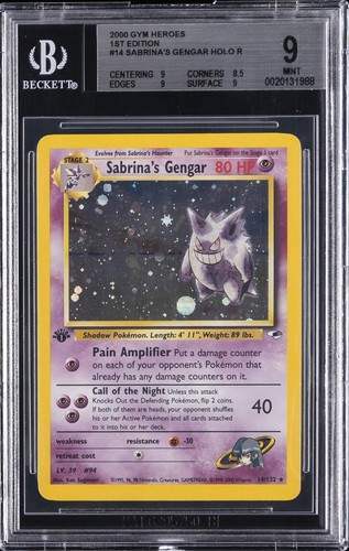 Sabrina's Gengar (1st Edition) graded BGS 9 for sale on eBay