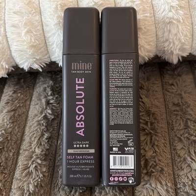 Lot Of 2 - Mine Tan Absolute Ultra Dark Self Tan Foam 1 Hr Express 200mL