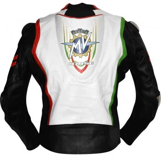 MV Agusta Racing Motorbike Leather Jacket New MV Agusta Motorcycle Biker Jacket - Image 3 of 4