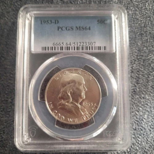 1953 D Franklin Half Dollar PCGS MS64