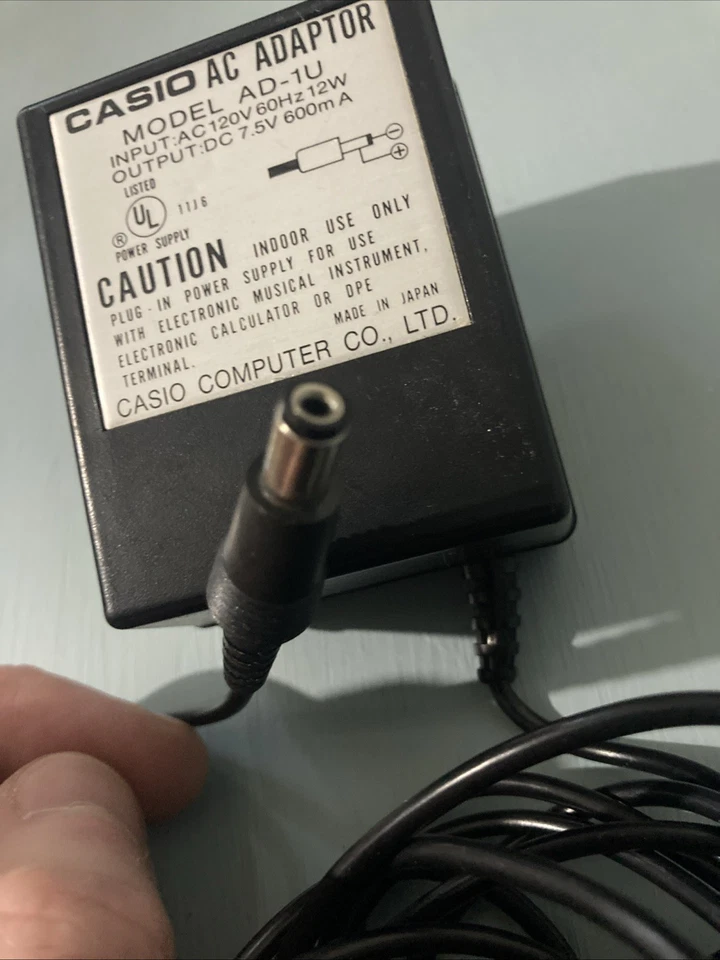 Casio AC/DC Power Adaptor Model AD-1U 7.5V 600m A - Image 3 of 4