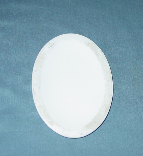 ANTIQUE HAND PAINTED PORCELAIN Ceramic PORTRAIT Oval PLAQUE - Afbeelding 3 van 3