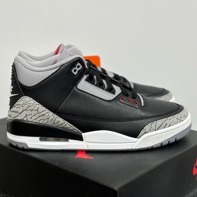 Size 9.5 - Air Jordan 3 Retro OG 2024 Black Cement for sale online