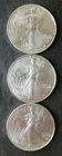 Lot of Three 2023 $1 American Silver Eagle Dollars