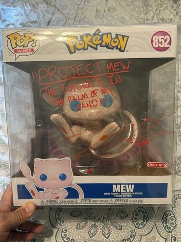 PSA Signed Zeno Robinson Jumbo 10 inch Pokémon Mew #852
