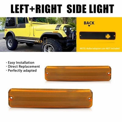 5764646 Front LED Side Light Housing Fit Jeep 1974-80 Wagoneer 81-86 Scrambler R