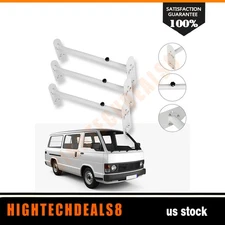 Universal Van 3 Bar Ladder Roof Rack Steel Cargo Roof Cross Bars Removable White