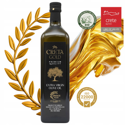 Olivenöl 1 Liter Kreta Extra Nativ Creta Gold Ernte 2025 Koroneiki Mild Glas