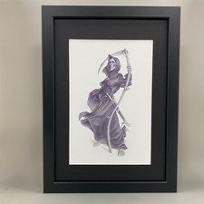 DEATH AND THE GRIM SQUEAKER FRAMED ART PAUL KIDBY TERRY PRATCHETT DISCWORLD