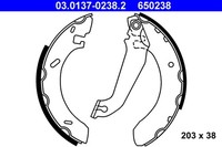Bremsbackensatz ATE 03.0137-0238.2 FüR Escort GAL ABL ALL ANL Orion AAL AFL Ford