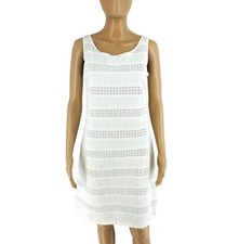 La Martina Robe A Ligne Sans Manches Brodée Blanche Femme Taille 2 / S