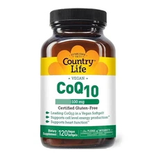 Country Life Co Q10 100 Mg Heart & Cell Support 120 Vegan Caps Exp 04/27