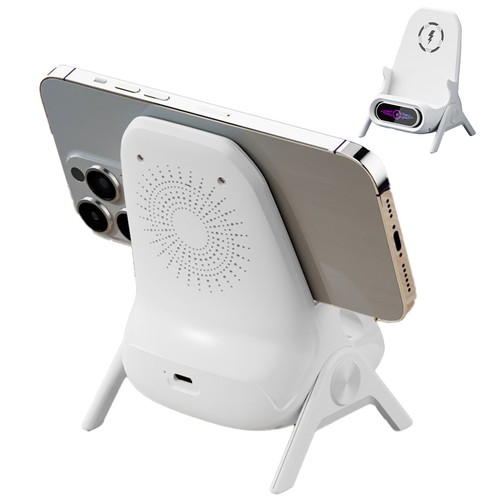 Magnetic Wireless Charger+Bracket Fast Charge Mobile Phone Stand For Ios Android - Foto 3 di 9