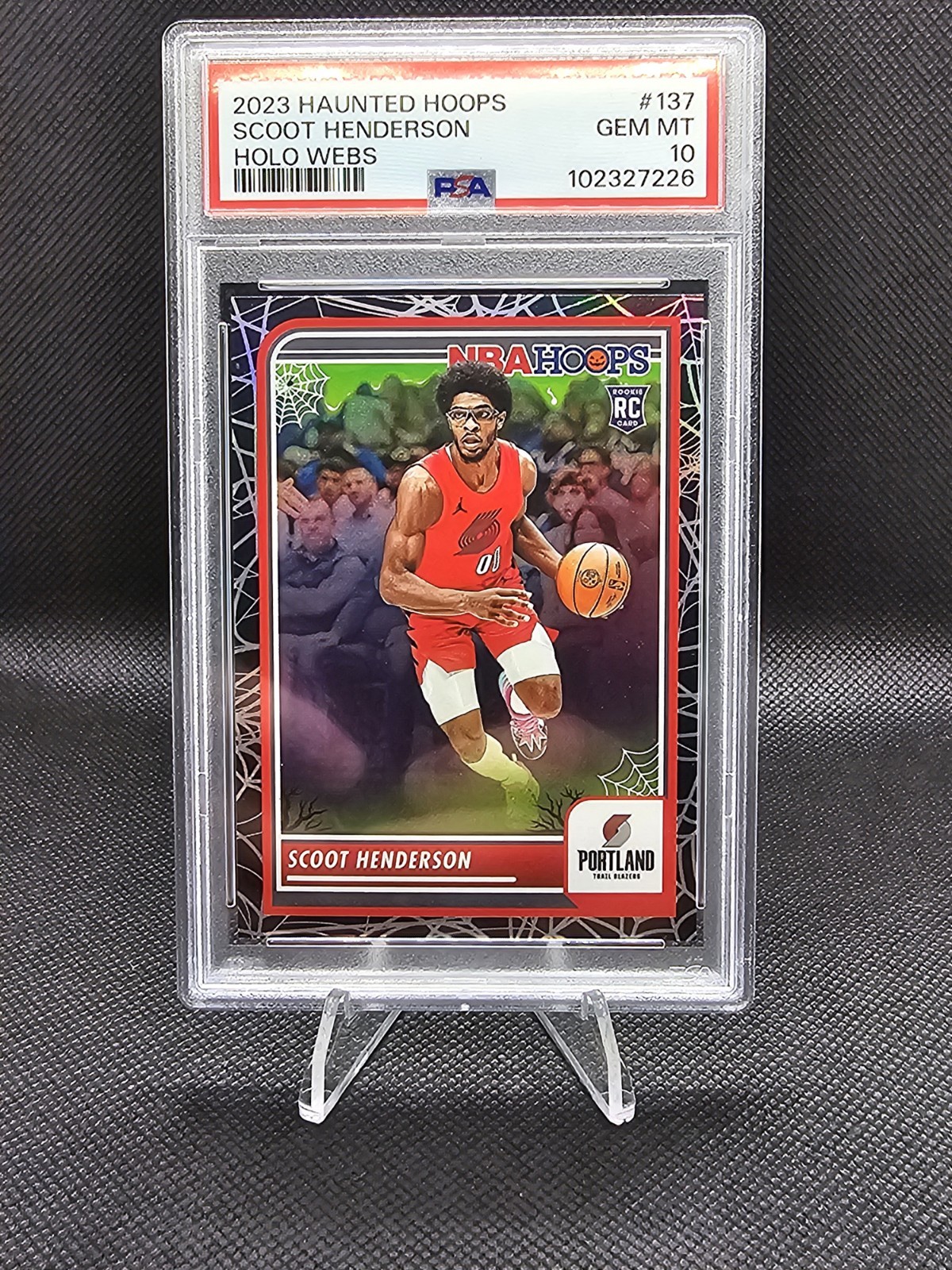 2023-24 Panini Haunted Hoops - Scoot Henderson #137 Holo Webs (RC)